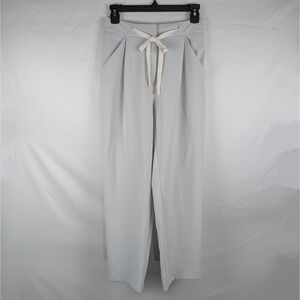 Aritzia Wilfred‎ Allant Pants Womens 2 Blue Tie Front Office Siren Coquette